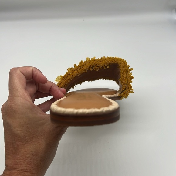 Antonio Melani - The Nat Note Braided Raffia Yellow Flat Slide On Sandal Size 10 - Picture 13 of 16